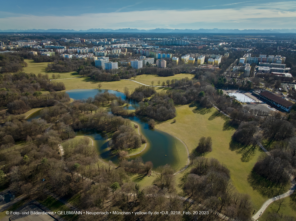 20.02.2023 - der Ostpark im zu warmen Februar 2023 in Neuperlach